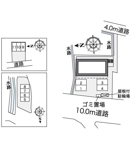 ★手数料０円★広島市安佐北区可部１丁目 月極駐車場